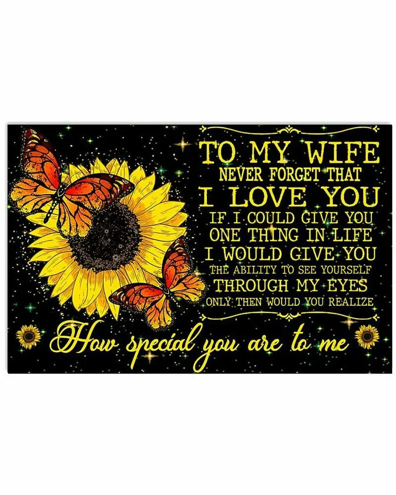 To My Wife Horizontal  Wall Decor  (no Frame) Poster