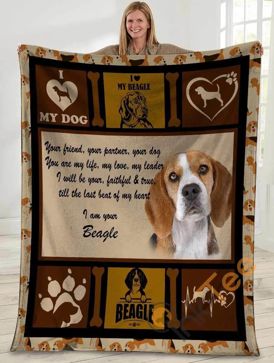 Your Friend Your Partner Your Dog You Are My Life Beagle Dog Ultra Soft Cozy Plush Fleece Blanket