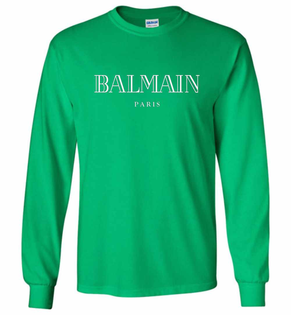 Inktee Store - Balmain Paris Long Sleeve T-Shirt Image