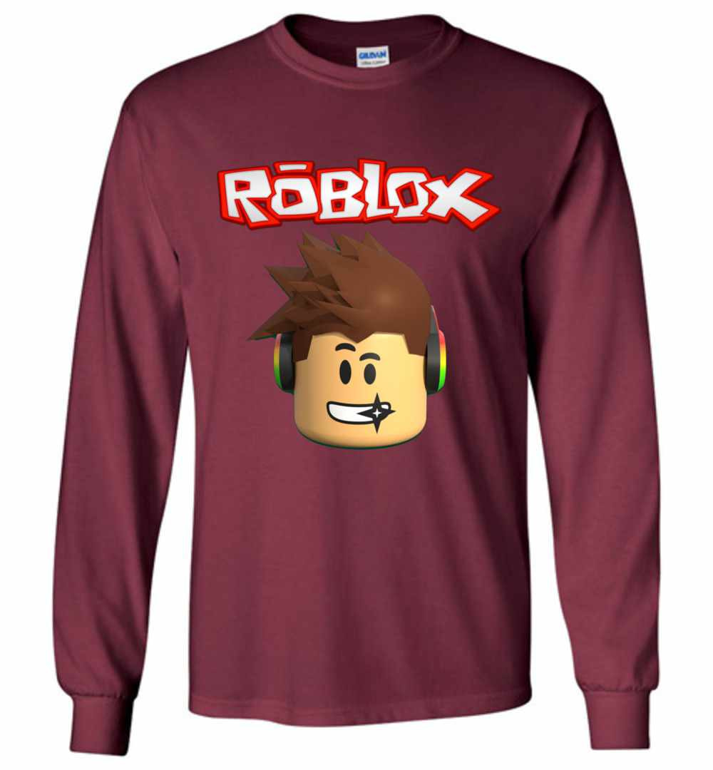 Inktee Store - Roblox Character Head Long Sleeve T-Shirt Image