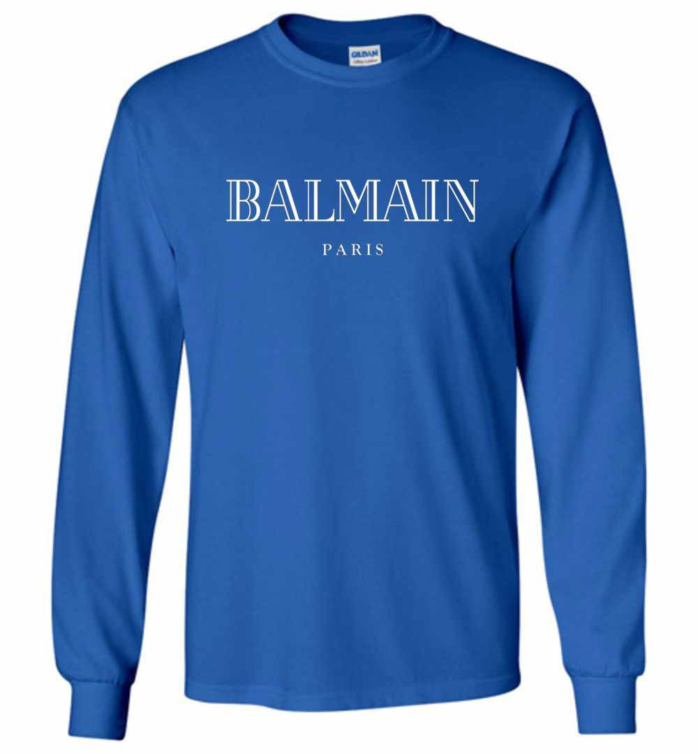 Inktee Store - Balmain Paris Long Sleeve T-Shirt Image