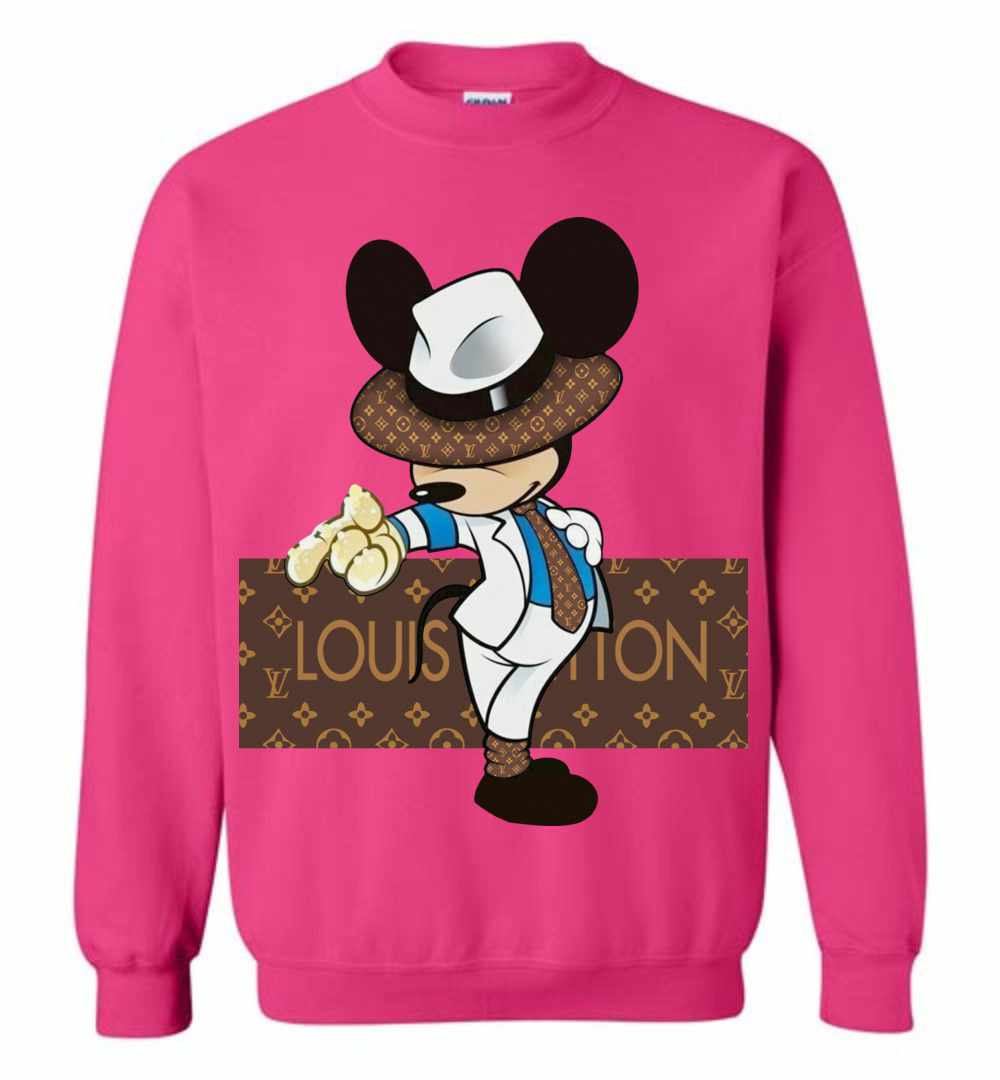 Louis Vuitton Brown Mickey Mouse Pullover 3D Hoodie - Inktee Store