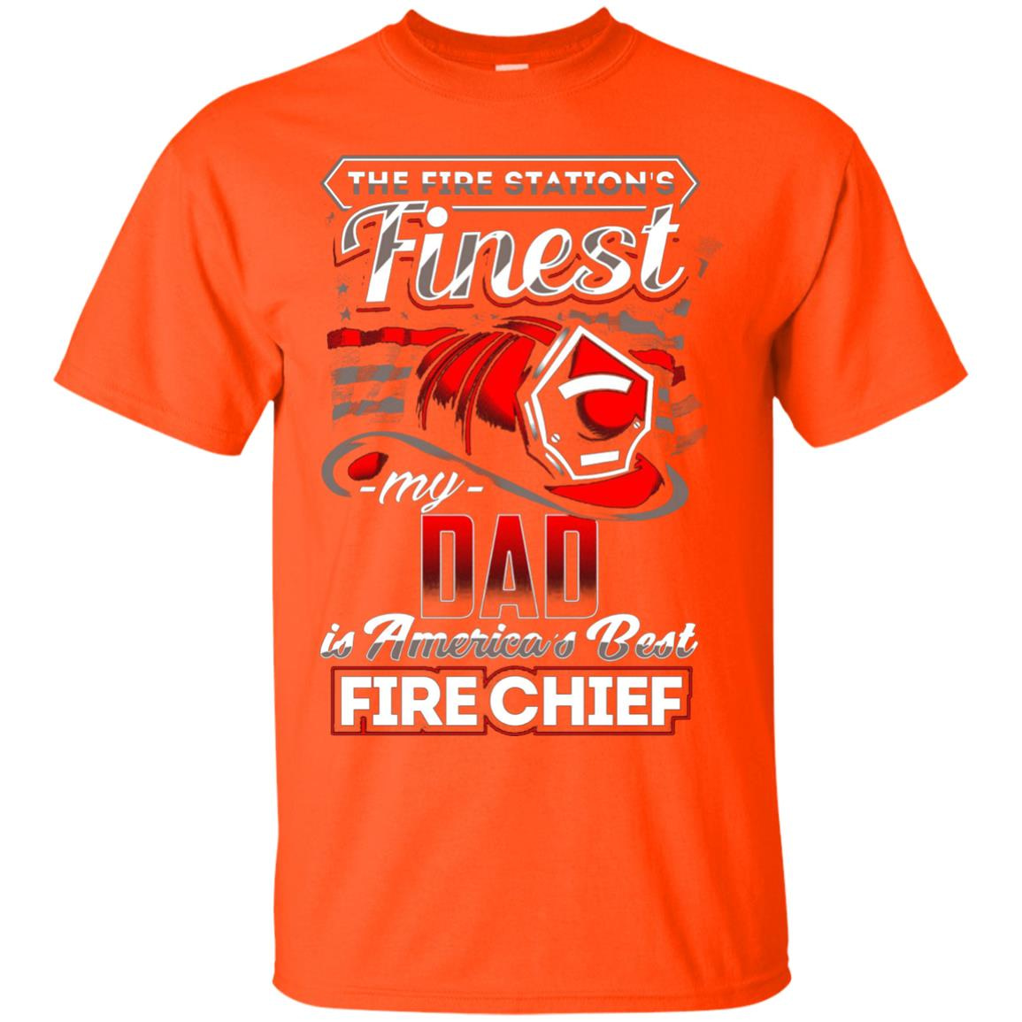 Inktee Store - My Dad Is Americas Best Fire Chief Firefighter Men’s T-Shirt Image