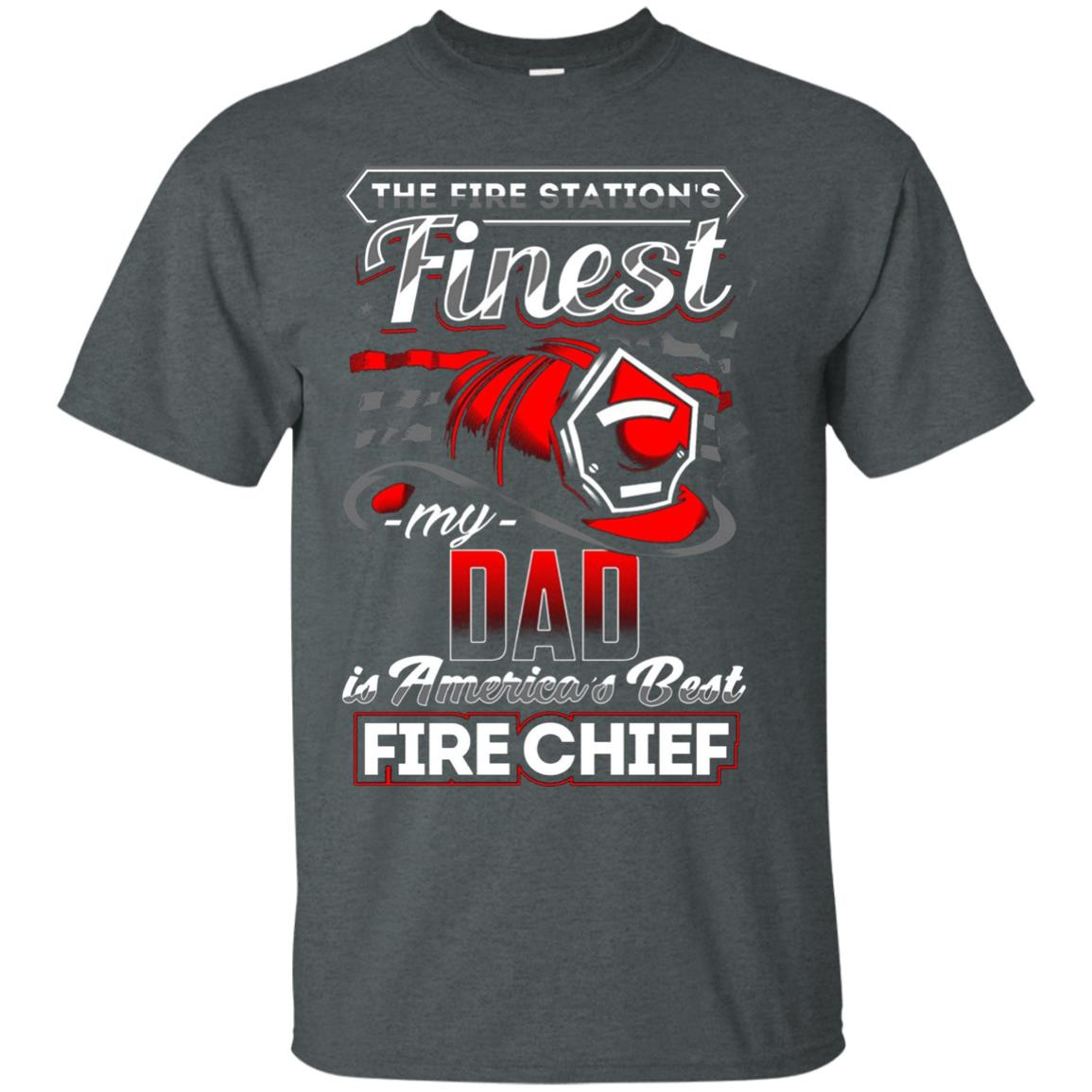 Inktee Store - My Dad Is Americas Best Fire Chief Firefighter Men’s T-Shirt Image