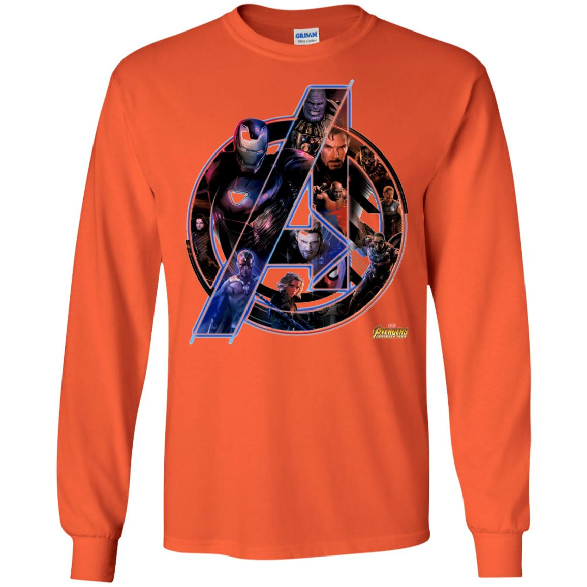 Inktee Store - Marvel Avengers Infinity War Neon Team Long Sleeve T-Shirt Image