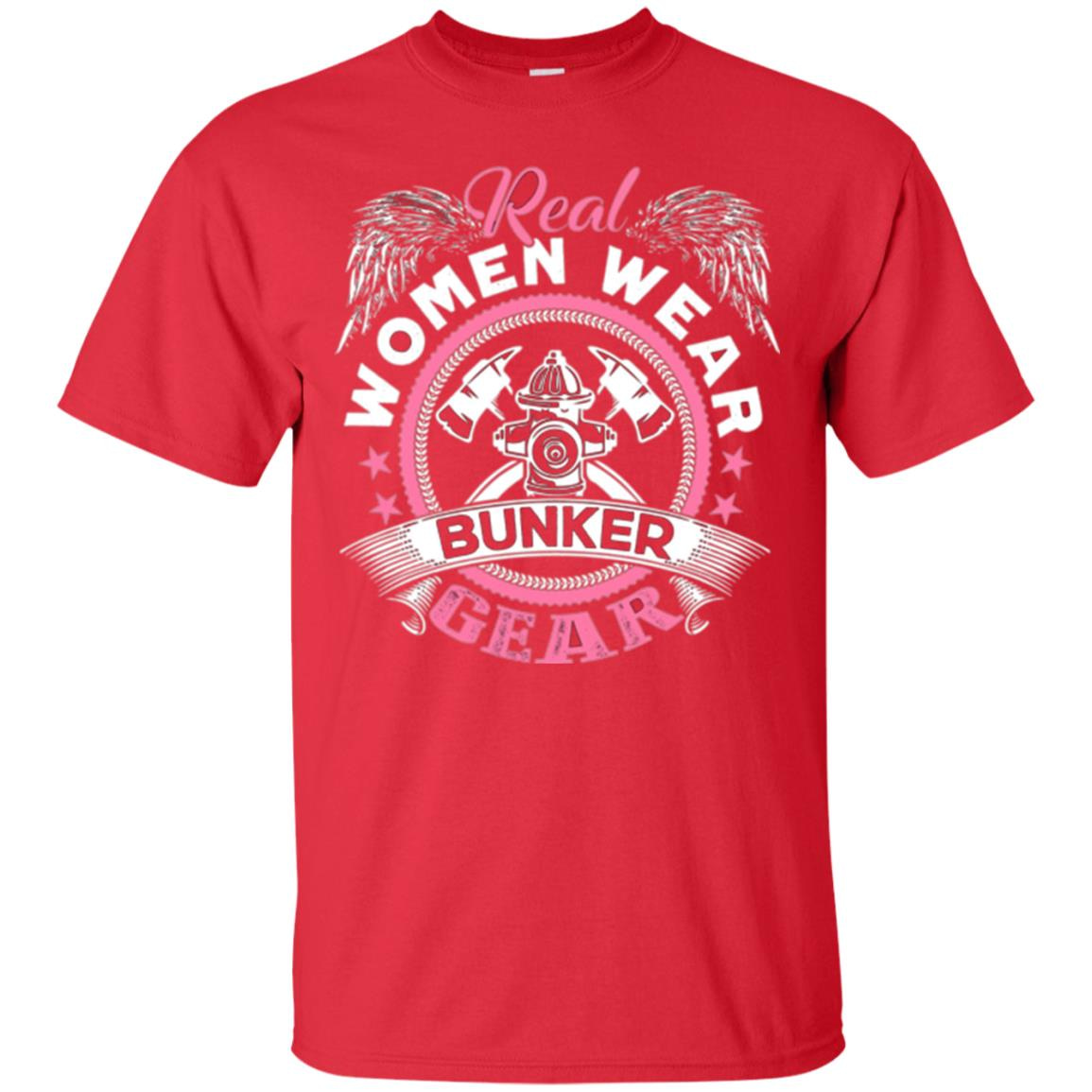 Inktee Store - Firefighter Women Wear Bunker Gear Men’s T-Shirt Image