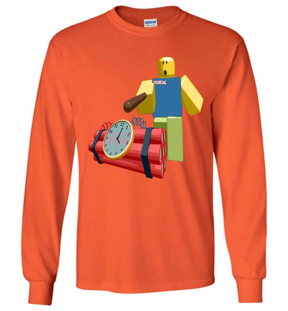 The Noob Poking A Bomb With A Stick Roblox Long Sleeve T-shirt - Inktee  Store
