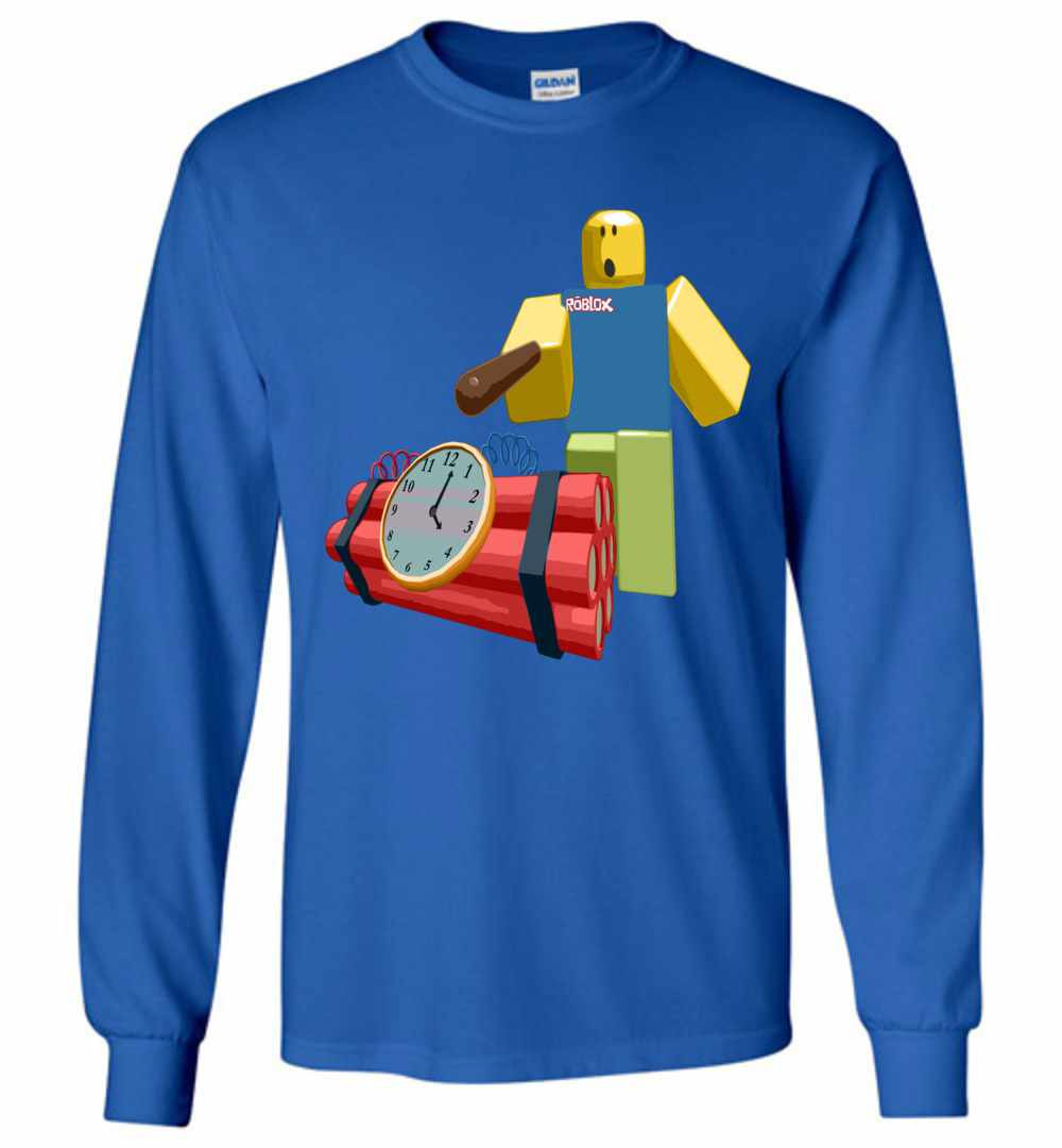 The Noob Poking A Bomb With A Stick Roblox Long Sleeve T-shirt - Inktee  Store