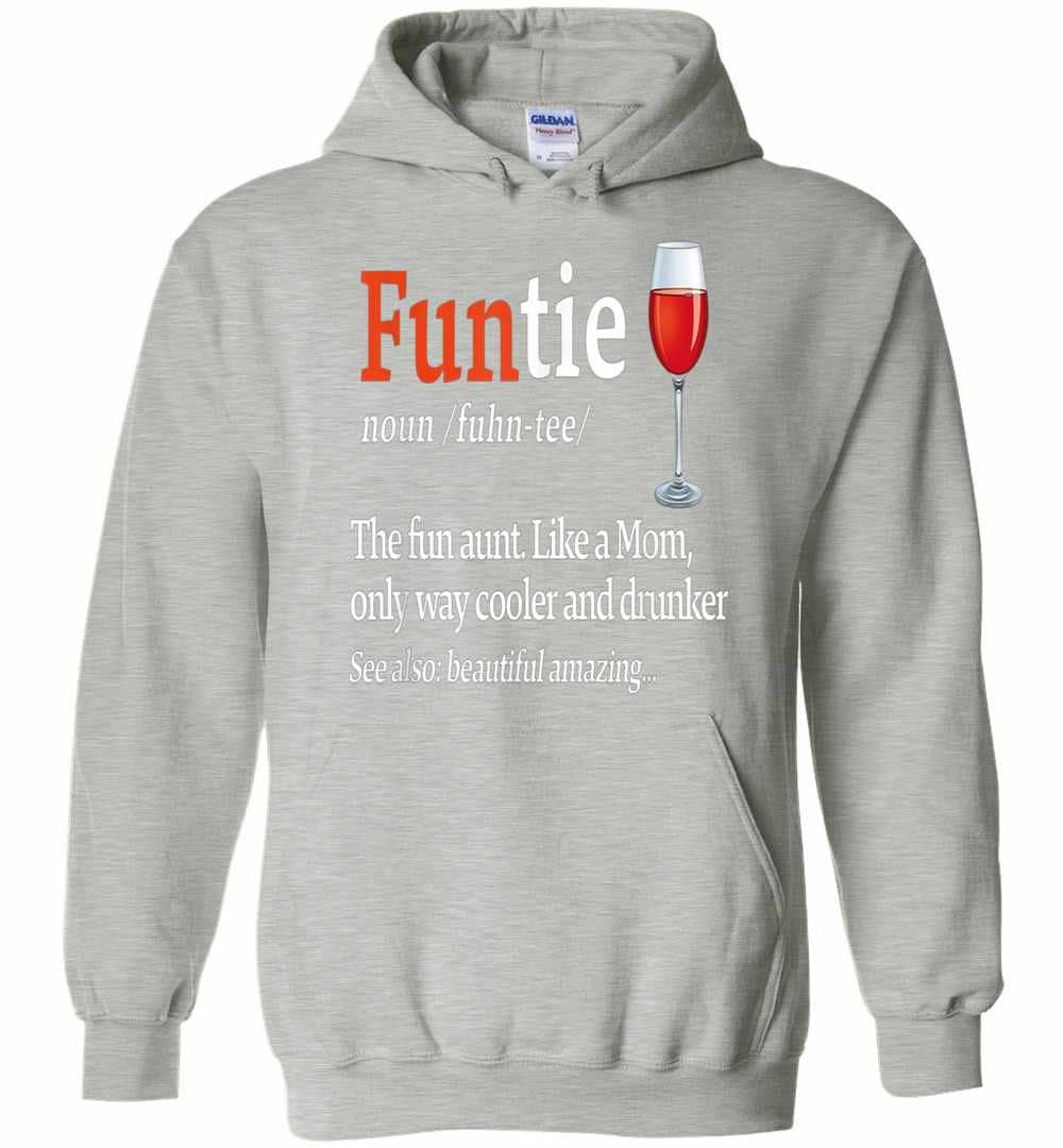 Inktee Store - Funtie Definition The Fun Aunt Like A Mom Funny Wine Hoodies Image