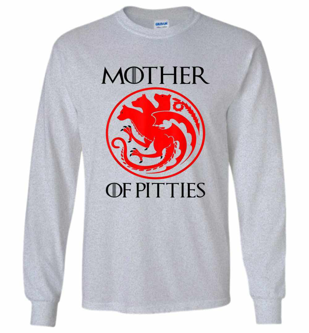 Inktee Store - Mother Of Pitties Pit Bull Lovers Long Sleeve T-Shirt Image