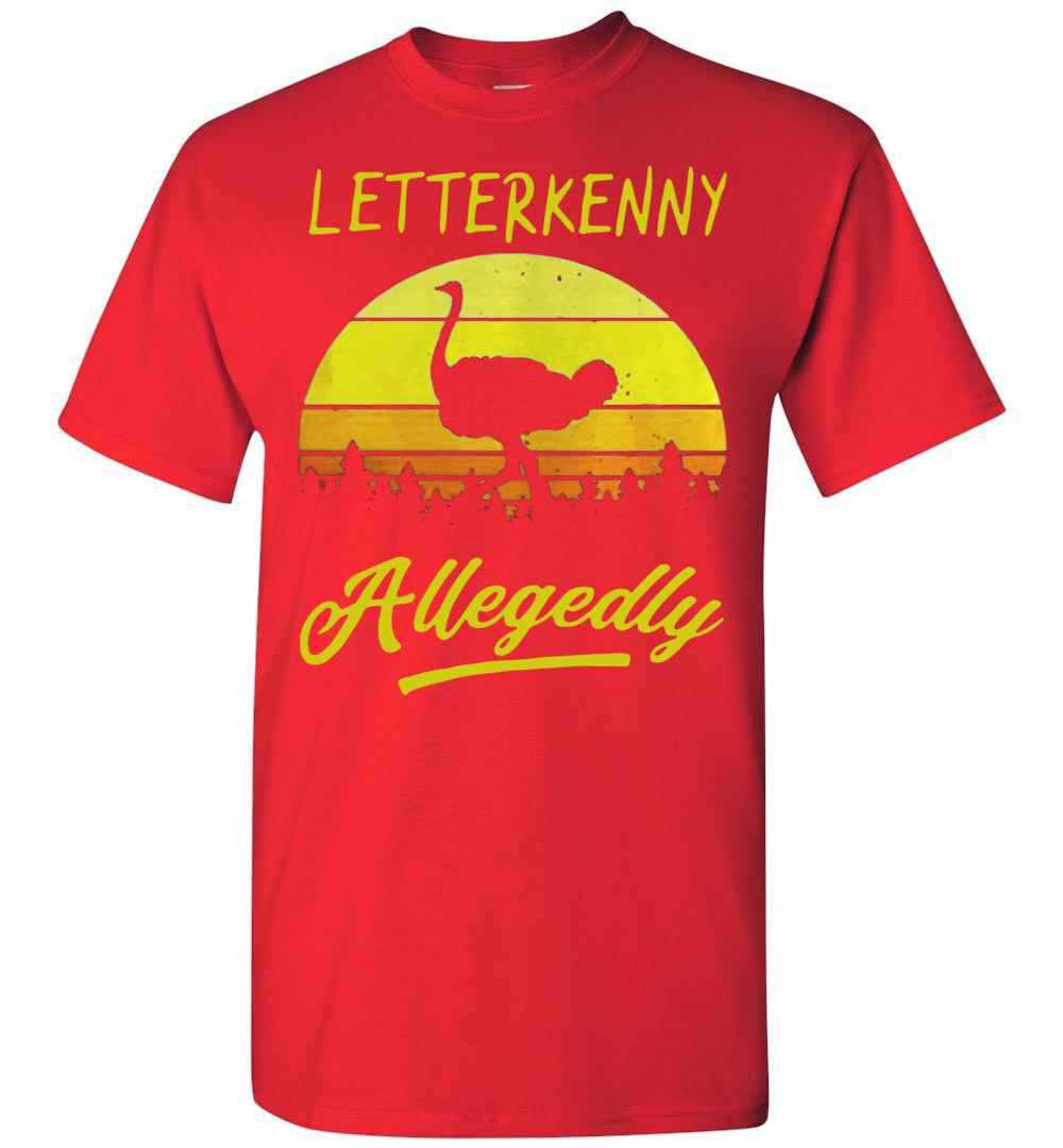 Inktee Store - Retro Ostrich Letterkenny Allegedly Men'S T-Shirt Image