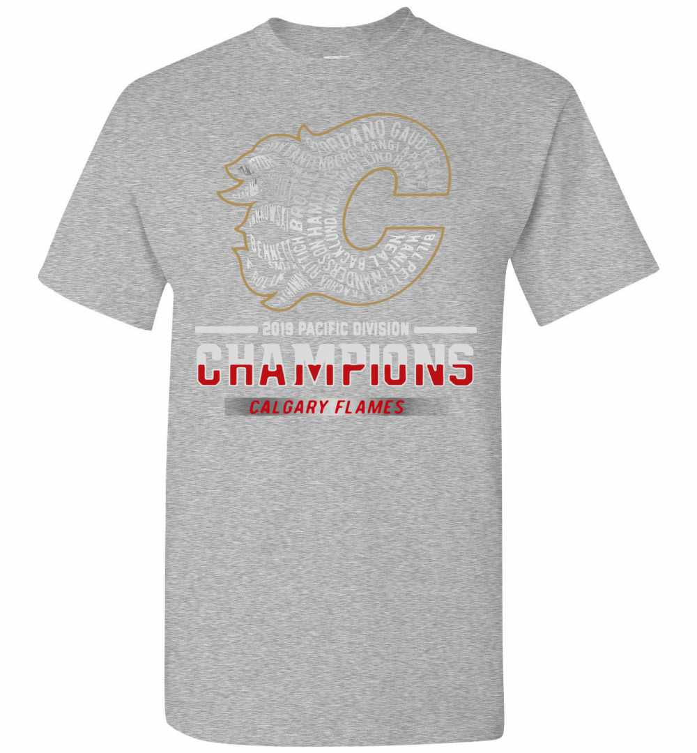 Inktee Store - 2019 Pacific Division Champions Calgary Flames Men'S T-Shirt Image