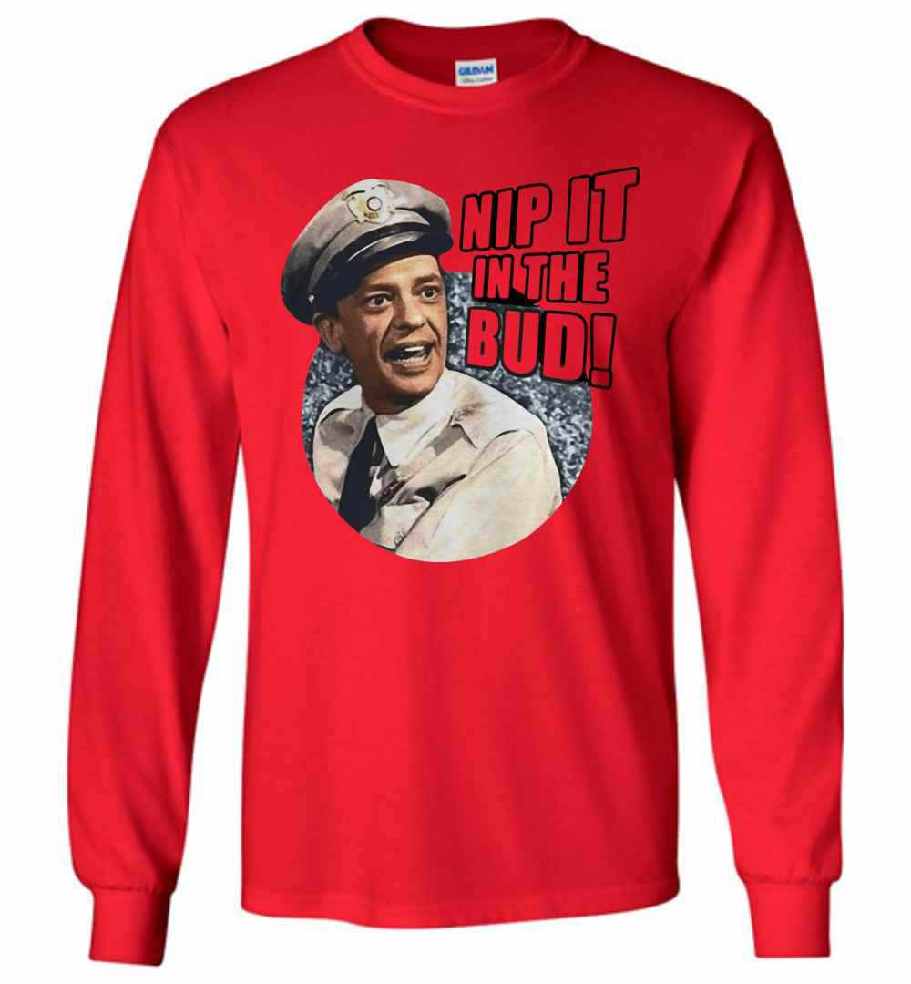 Inktee Store - Andy Griffith Icon Nip It Adult Long Sleeve T-Shirt Image