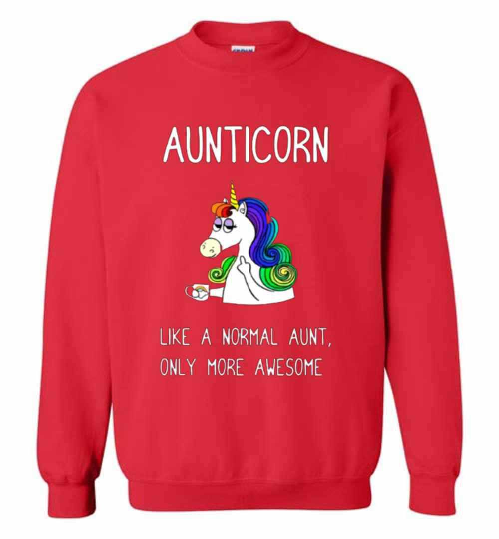 Inktee Store - Aunticorn Like A Normal Aunt Only More Awesome Sweatshirt Image