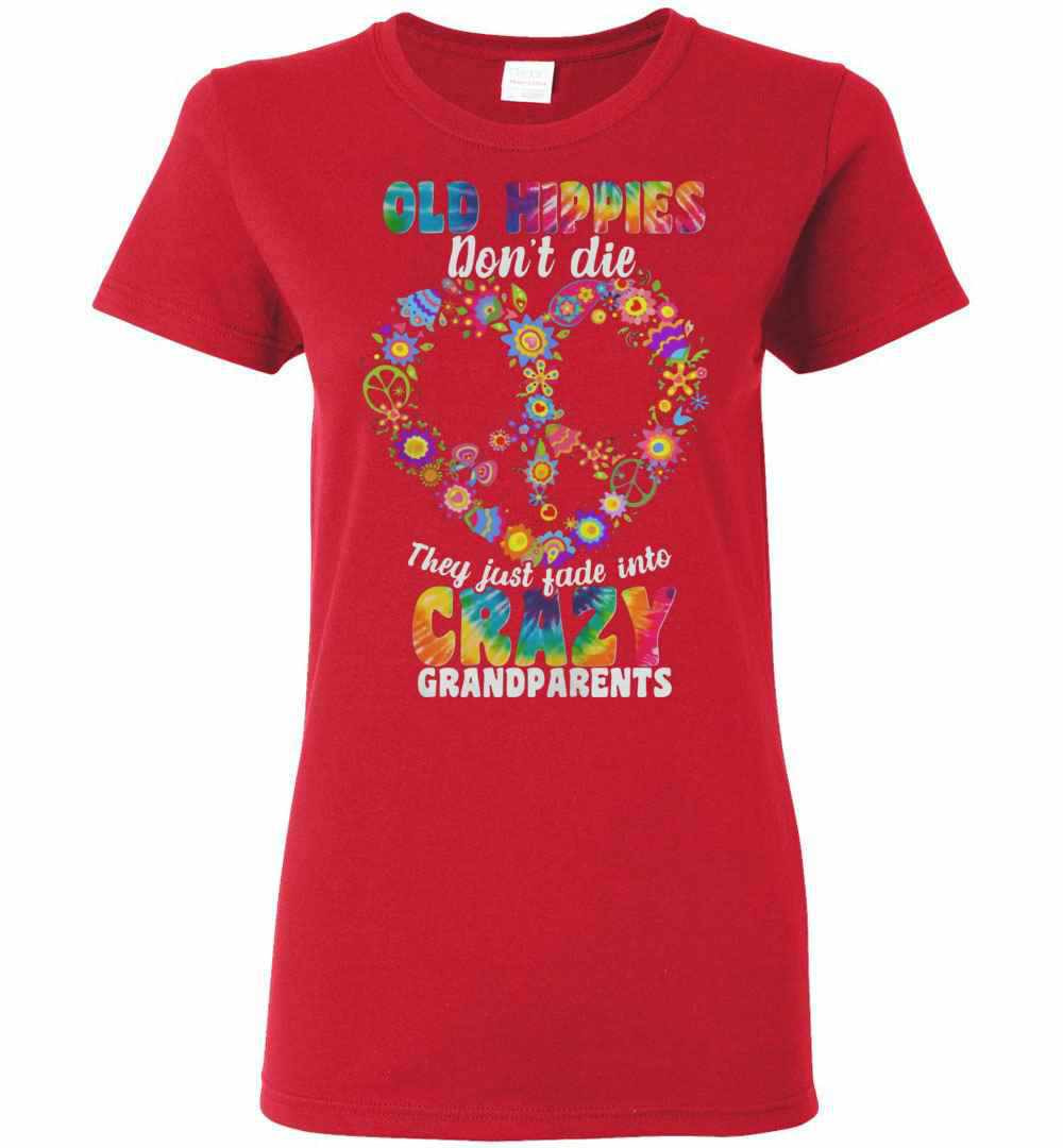 Inktee Store - Autism Old Hippies Don'T Die They Just Fade Into Crazy Women'S T-Shirt Image