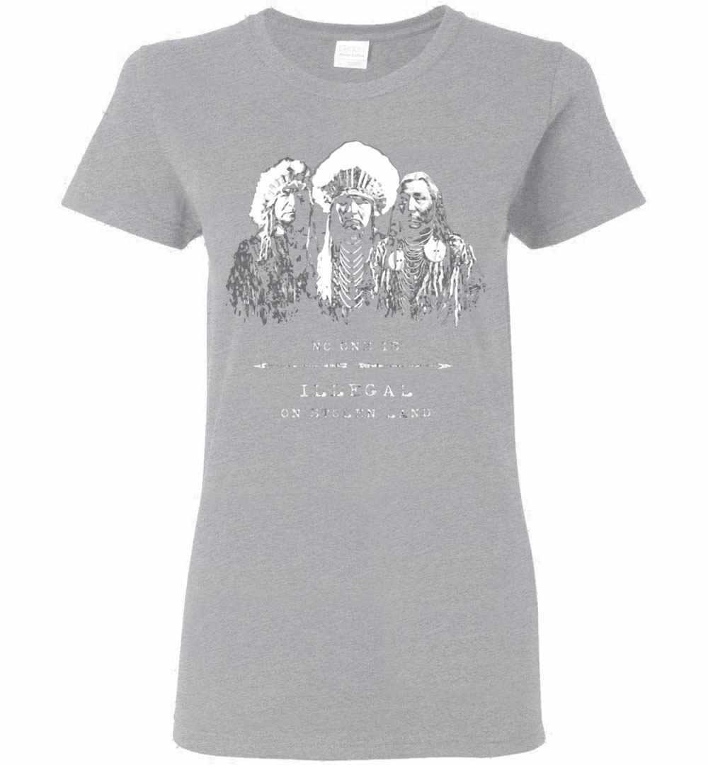 Inktee Store - No One Is Illegal On Stolen Land American Tribal Women'S T-Shirt Image