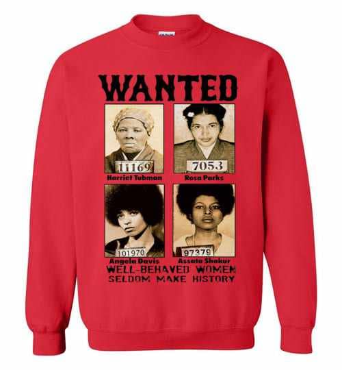 Inktee Store - Wanted 11169 Harriet Tubman 7053 Rosa Parks 101970 Angela Sweatshirt Image