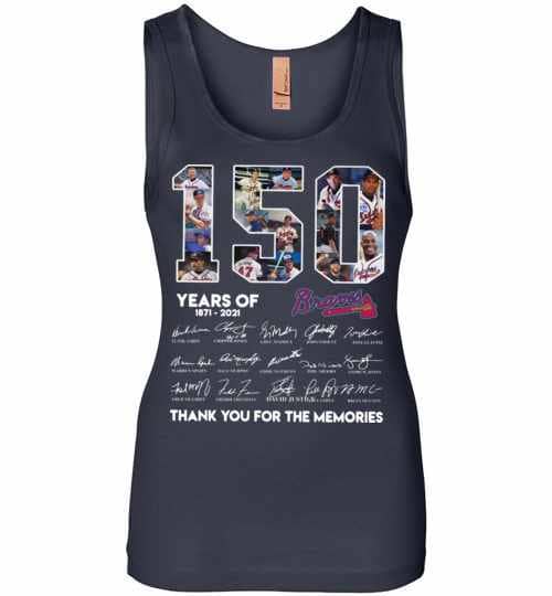 Inktee Store - 150Th Years Of Atlanta Braves Baseball Womens Jersey Tank Top Image