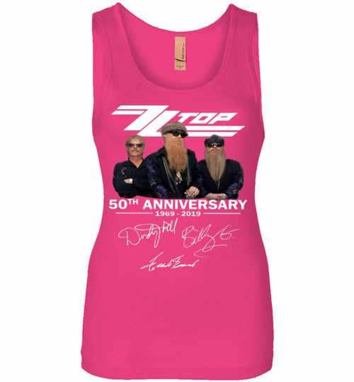 Inktee Store - 50Th Anniversary Zz Top 1969-2019 Womens Jersey Tank Top Image