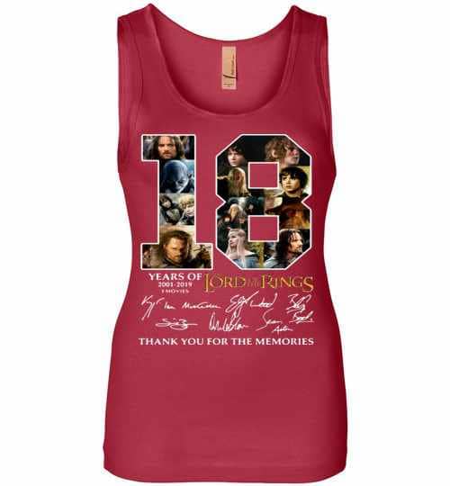 Inktee Store - 18Th Years Of The Lord Of The Rings 2001-2019 Womens Jersey Tank Top Image