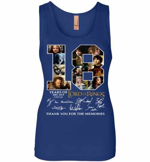 Inktee Store - 18Th Years Of The Lord Of The Rings 2001-2019 Womens Jersey Tank Top Image