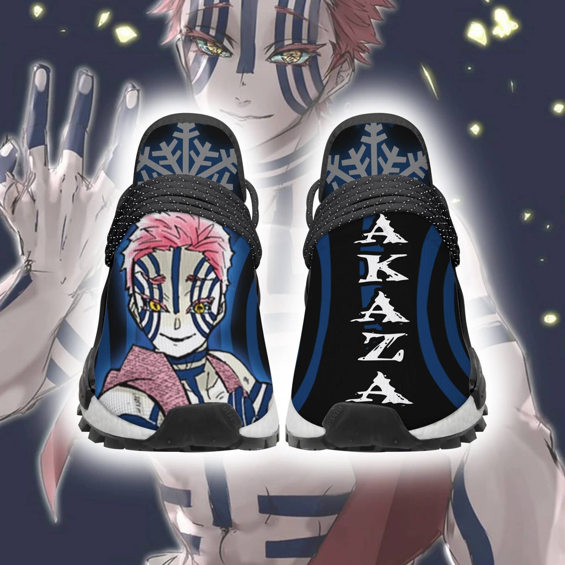 Akaza Jordan 1 Sneaker Boots, Custom Demon Slayer Anime Shoes