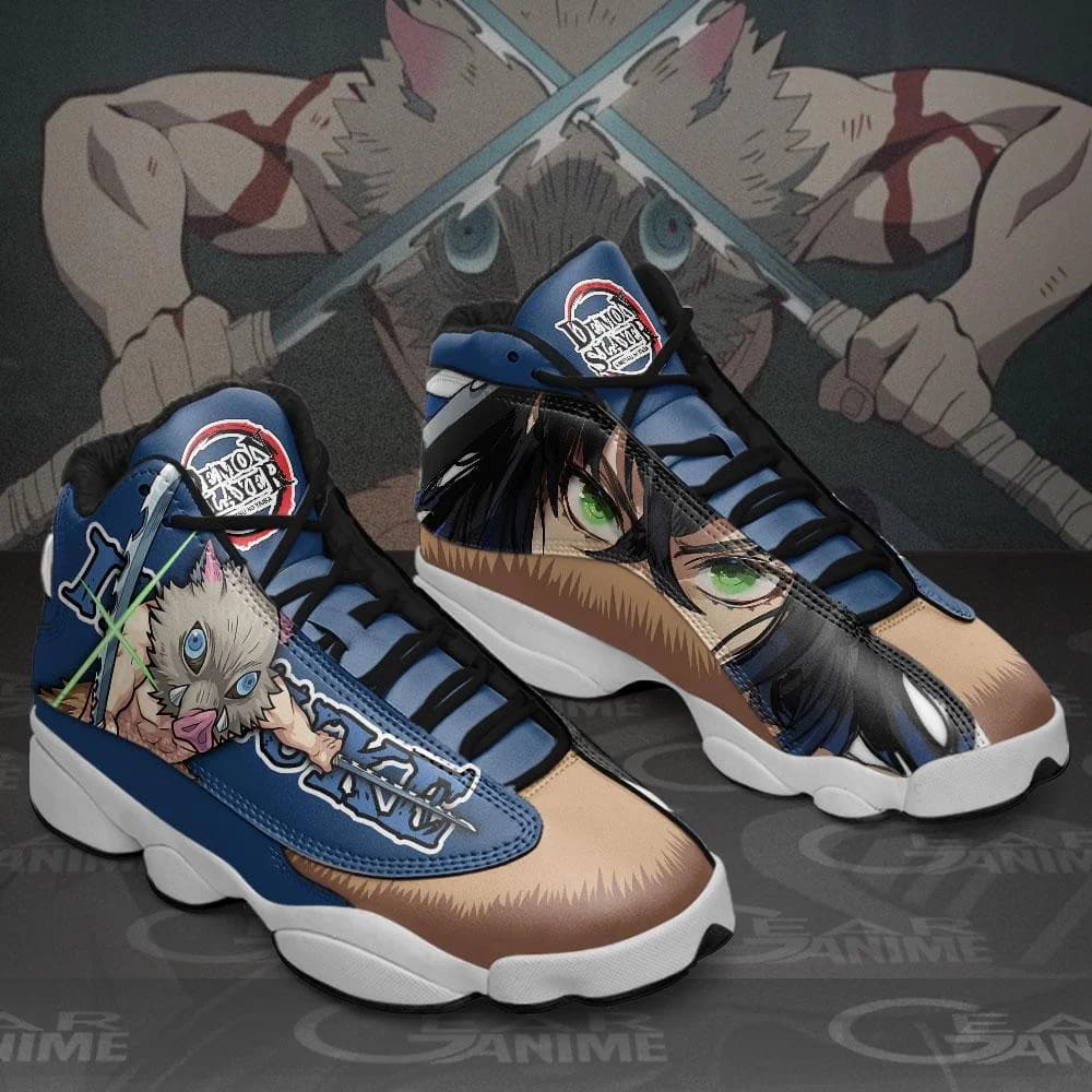 Hashibira Inosuke Demon Slayer Anime Custom Air Jordan Shoes