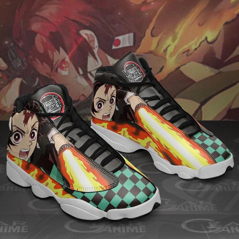 Tanjiro Kamado Sun Breathing Demon Slayer Anime Custom Air Jordan Shoes