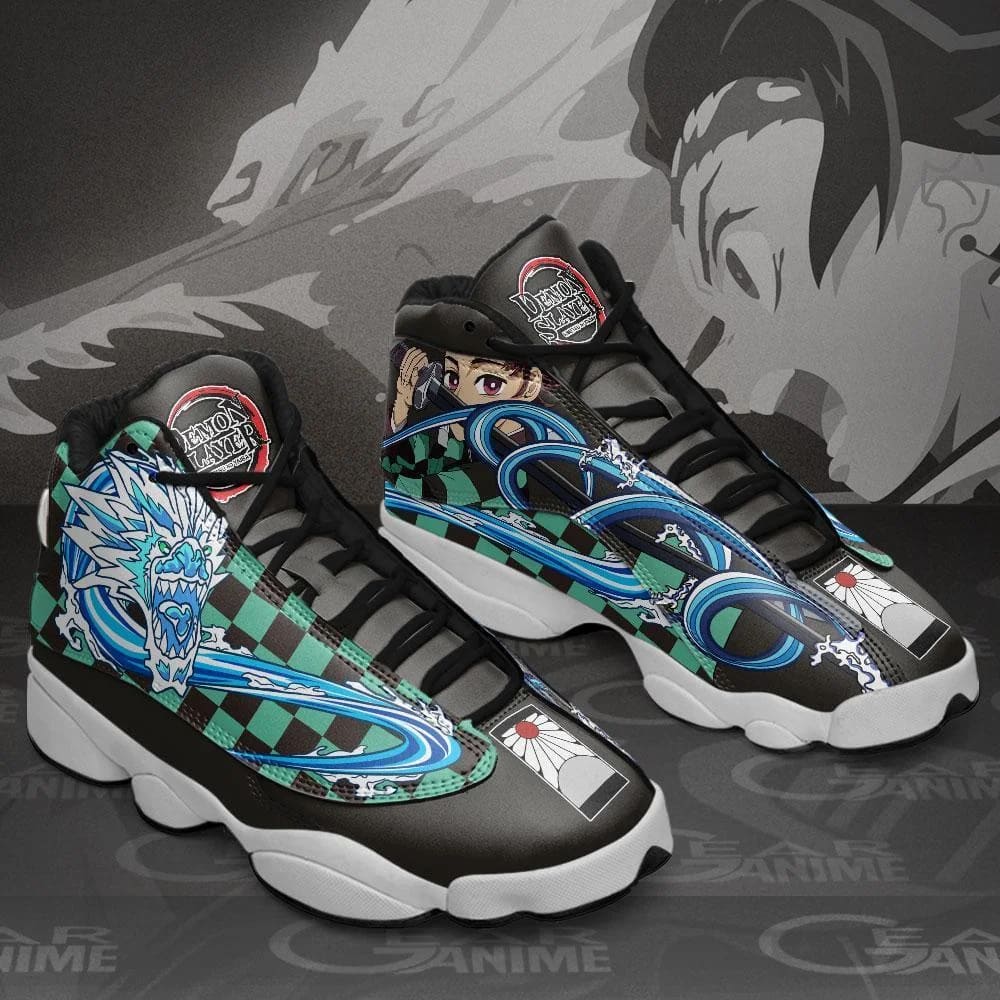 Tanjiro Kamado Water Breathing Demon Slayer Anime Custom Air Jordan Shoes