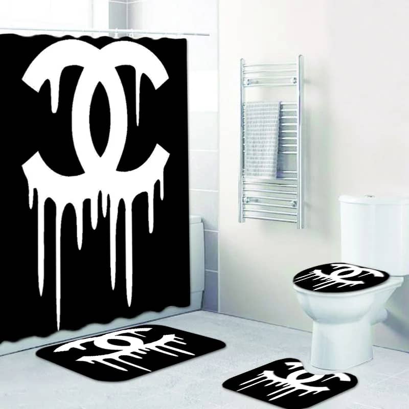 Chanel Black Logo Dirty Bathroom Sets