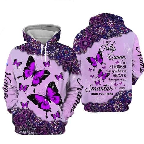 Custom Personalized Birthday July Queen Pullover 3D Hoodie