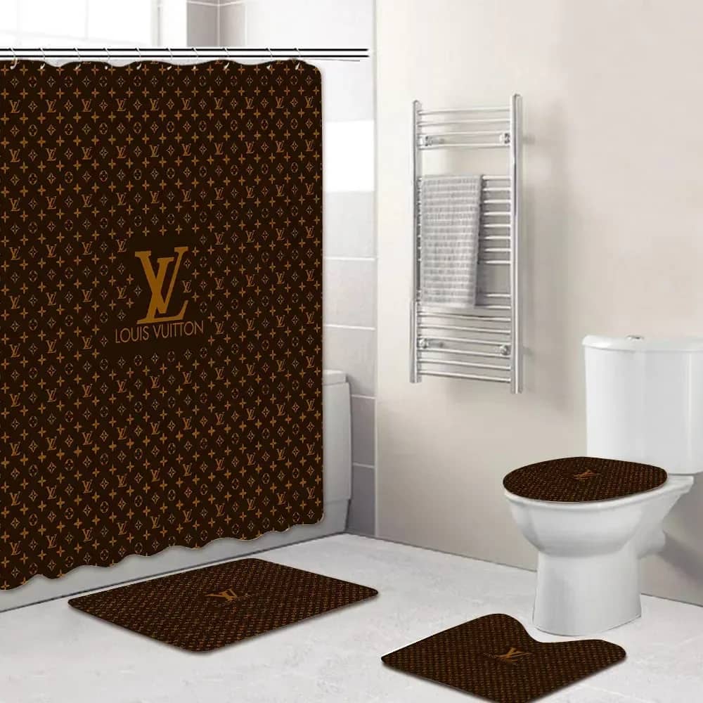 Louis Vuitton Brown Luxury Brand Limited Fashion Bathroom Sets
