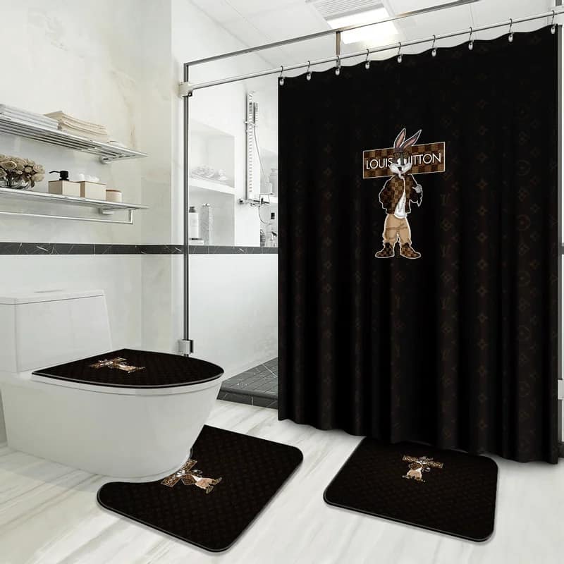 Louis Vuitton Rabbit Luxury Brand Logo Premium Bathroom Sets