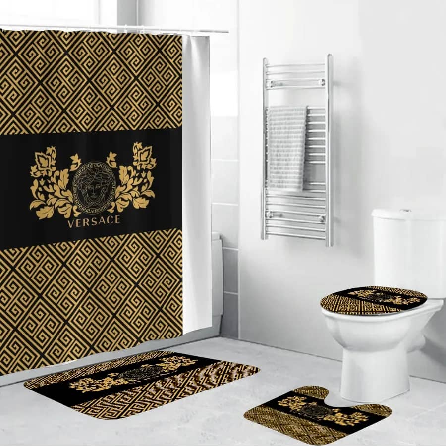 Versace Medusa Pattern Luxury Brand Premium Bathroom Sets