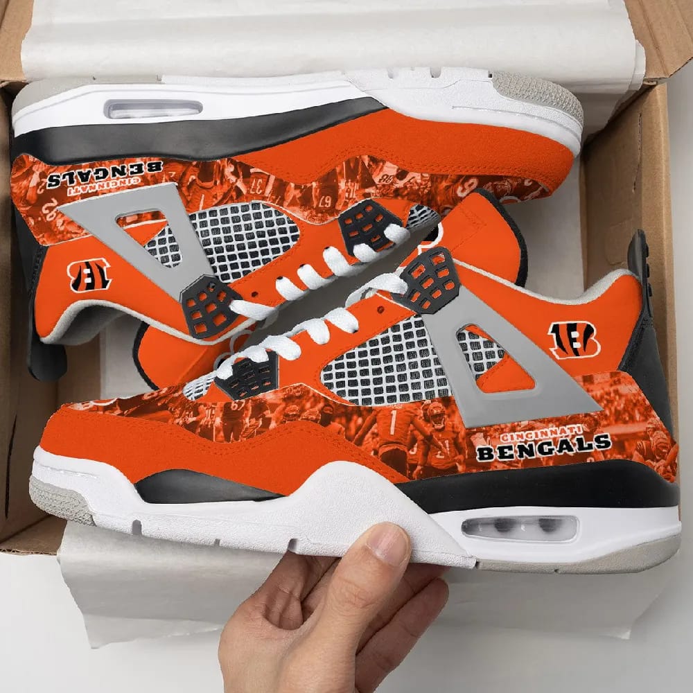 Cincinnati Bengals Air Jordan 4 Sneaker - Inktee Store