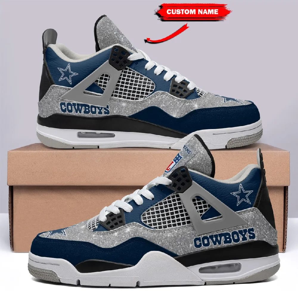 Inktee Store - Dallas Cowboys Personalized Air Jordan 4 Sneaker Image