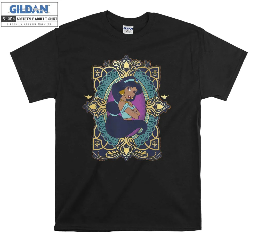 Inktee Store - Disney Aladdin Anniversary Jasmine Portrait T-Shirt Image