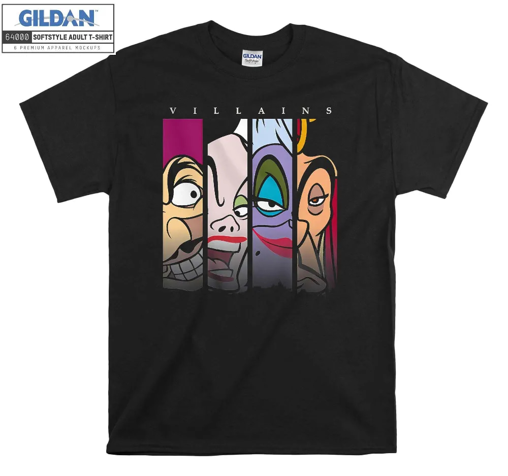 Inktee Store - Disney Villains Captain Hook Cruella Ursula T-Shirt Image
