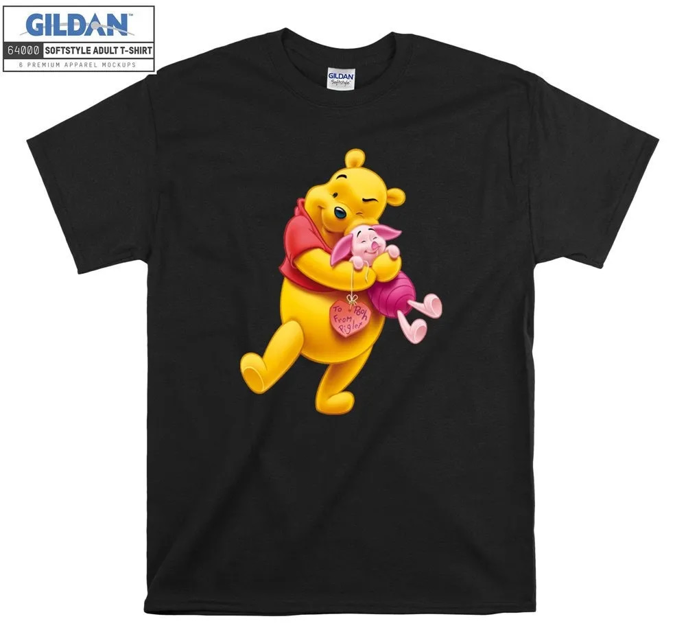 Inktee Store - Disney Winnie The Pooh Piglet Sweet Cartoon T-Shirt Image