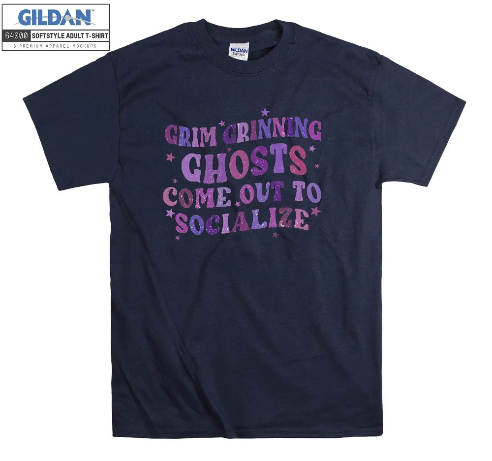 Inktee Store - Grim Grinning Ghosts Come Out To Socialize T-Shirt Image
