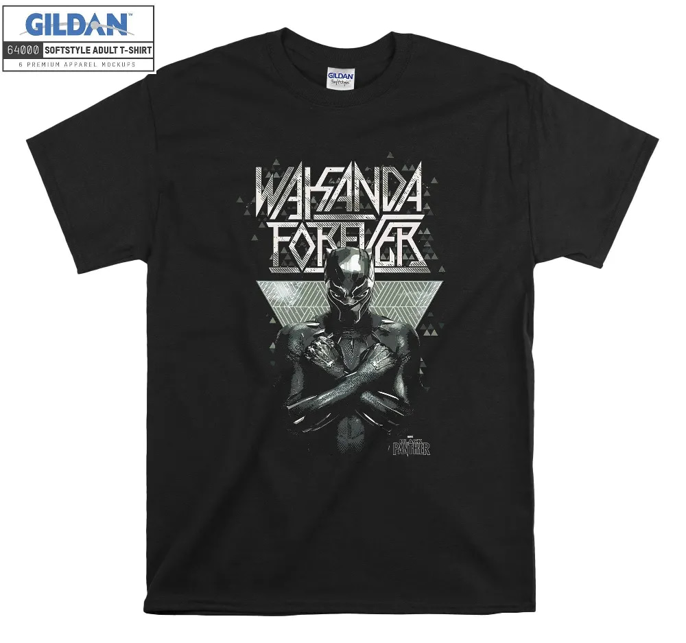 Inktee Store - Marvel Black Panther Wakanda Forever Prism T-Shirt Image