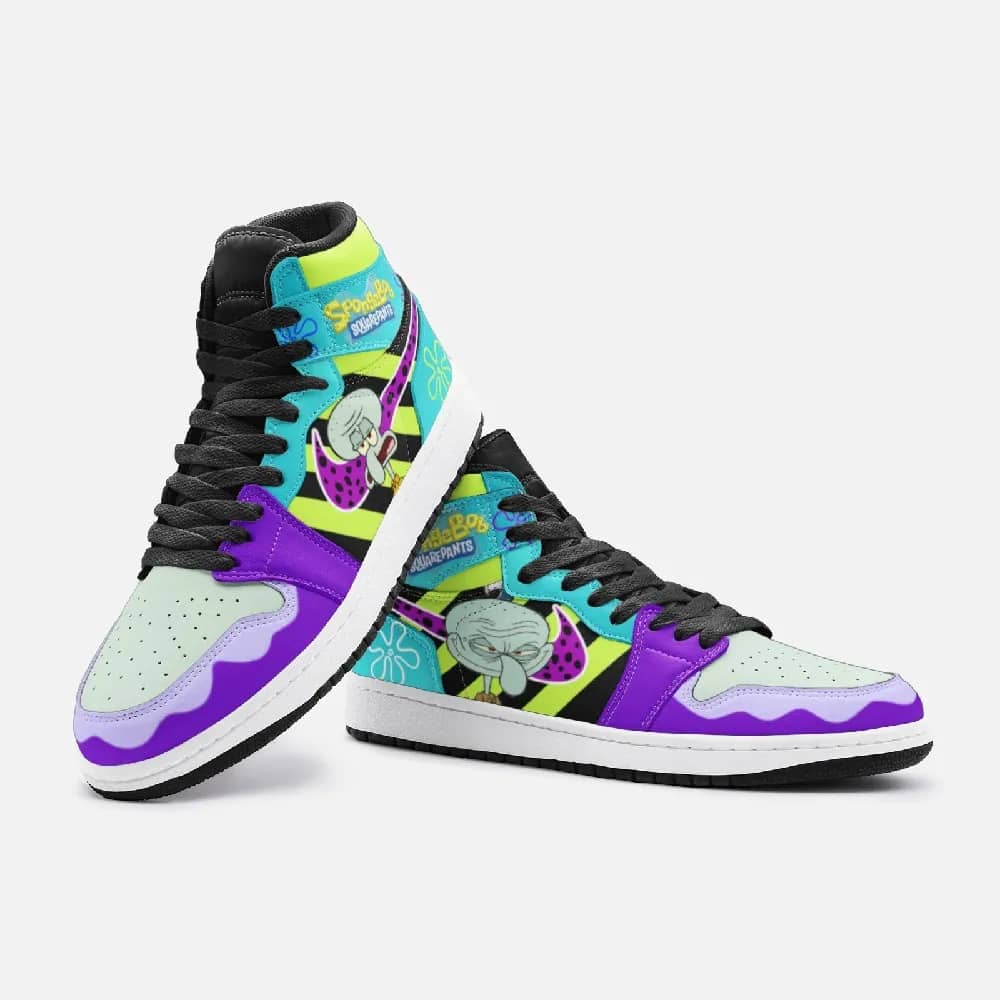 Inktee Store - Mr Squidward Q Tentacles Spongebob Custom Air Jordans Shoes Image