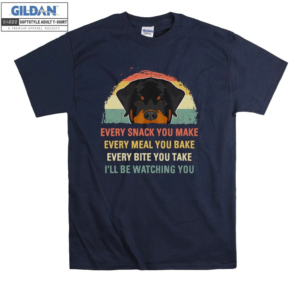 Inktee Store - Rottweiler Vneck Shirt I'Ll Be Watching You T- Image