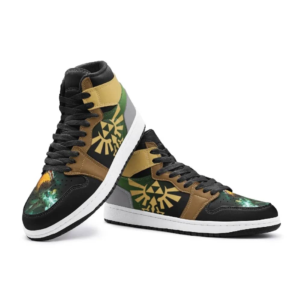 Inktee Store - Showdown Battle Zelda Custom Air Jordans Shoes Image
