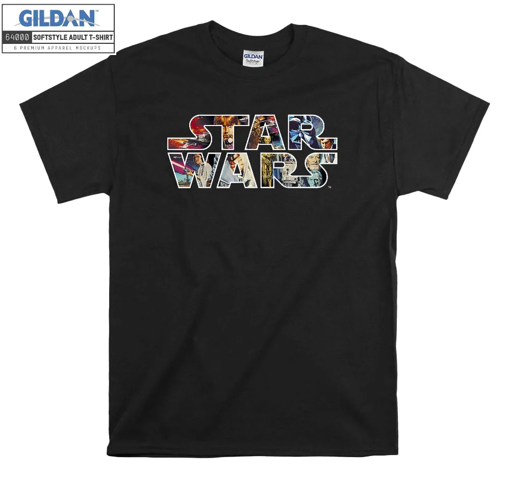 Inktee Store - Star Wars Classic Movie Poster Logo Graphic T-Shirt Image