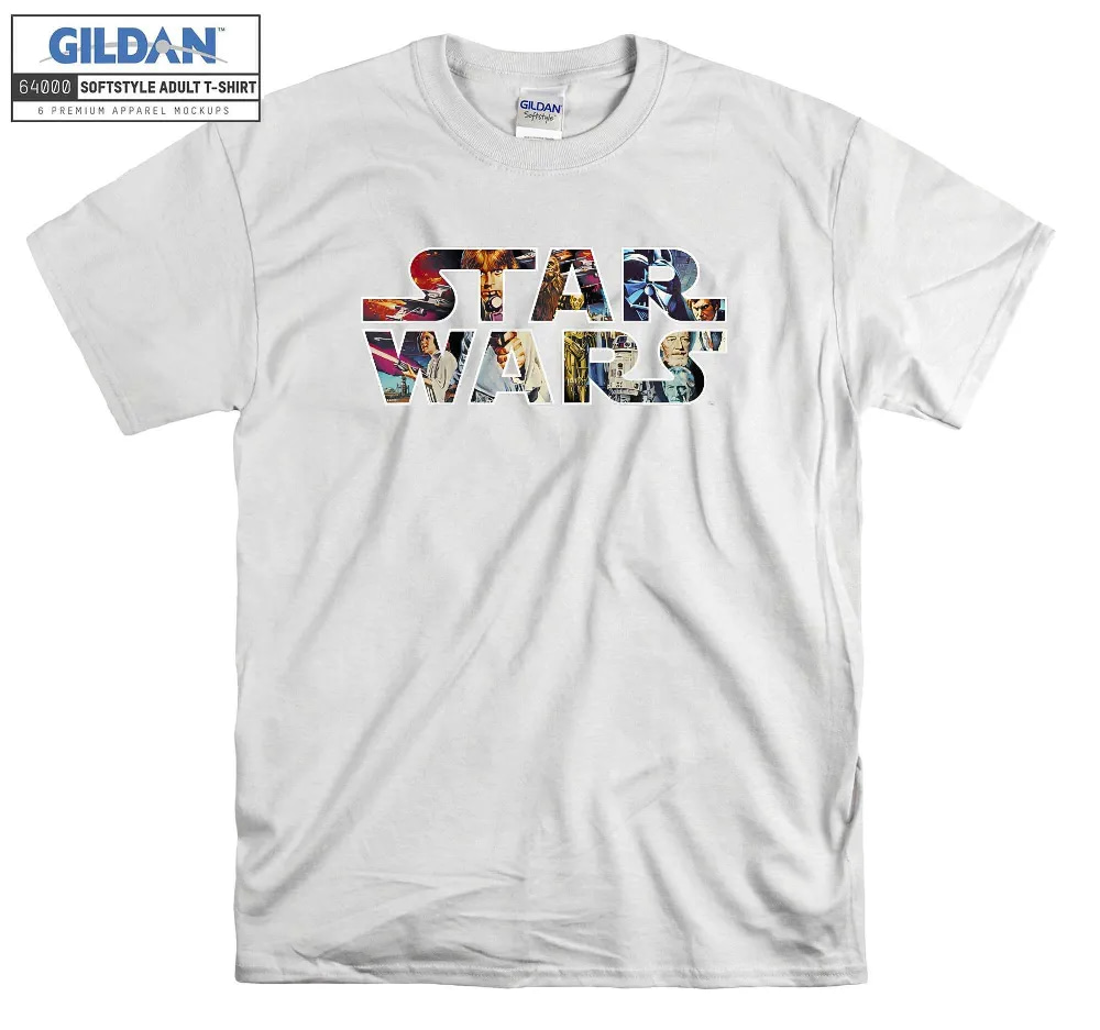 Inktee Store - Star Wars Classic Movie Poster Logo Graphic T-Shirt Image