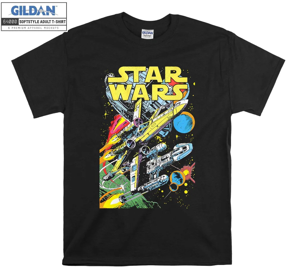 Inktee Store - Star Wars Rebel X-Wing Y- Getaway Comic T-Shirt Image