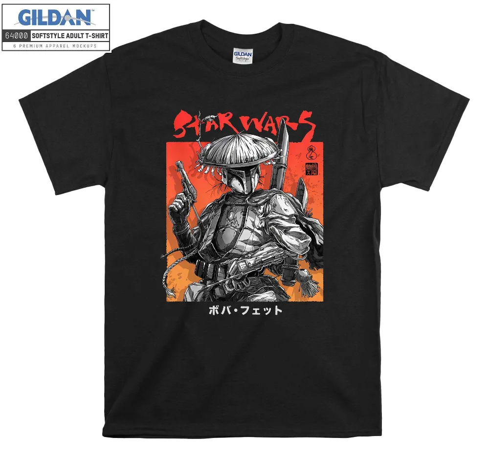 Inktee Store - Star Wars Visions Boba Fett Samurai Poster T-Shirt Image