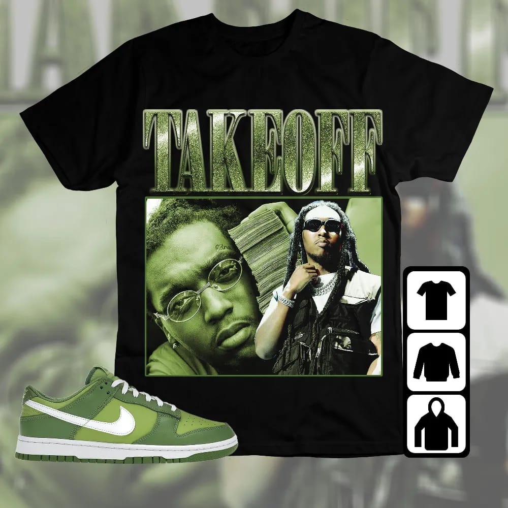 Inktee Store - Dunk Low Chlorophyll Unisex T-Shirt - Takeoff - Sneaker Match Tees Image
