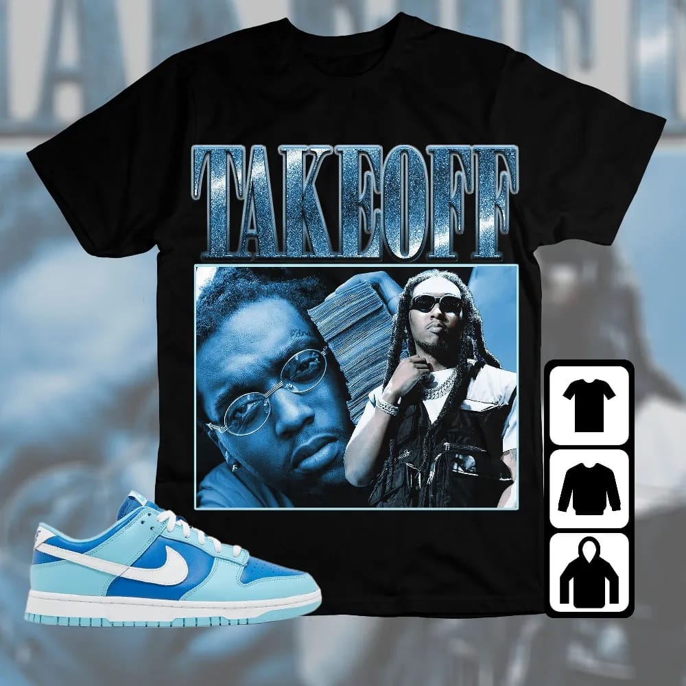 Inktee Store - Dunk Low Retro Argon Unisex T-Shirt - Takeoff - Sneaker Match Tees Image